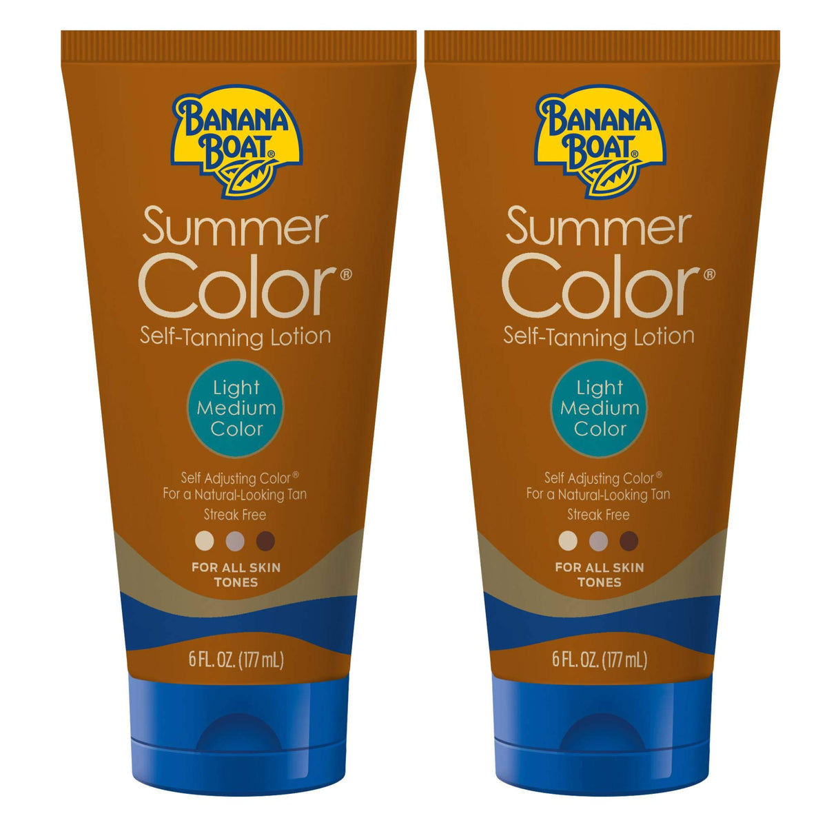 Banana Boat loción bronceadora, botella visible para un bronceado gradual y natural