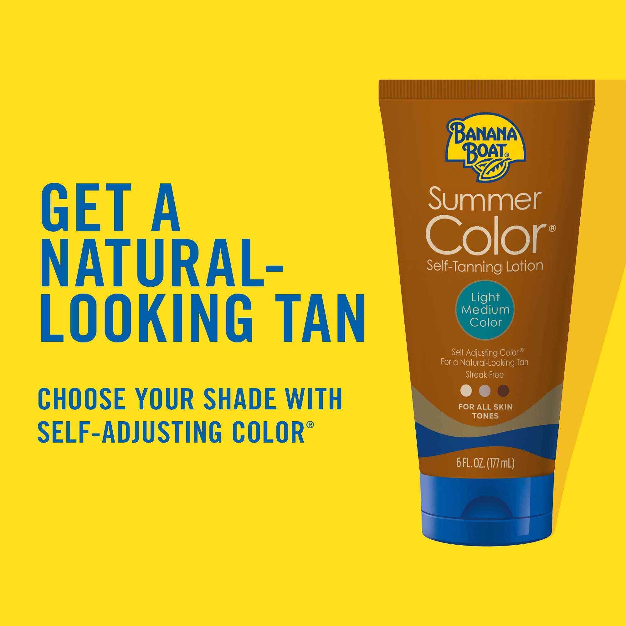 Loción bronceadora Banana Boat, textura cremosa para una aplicación suave
