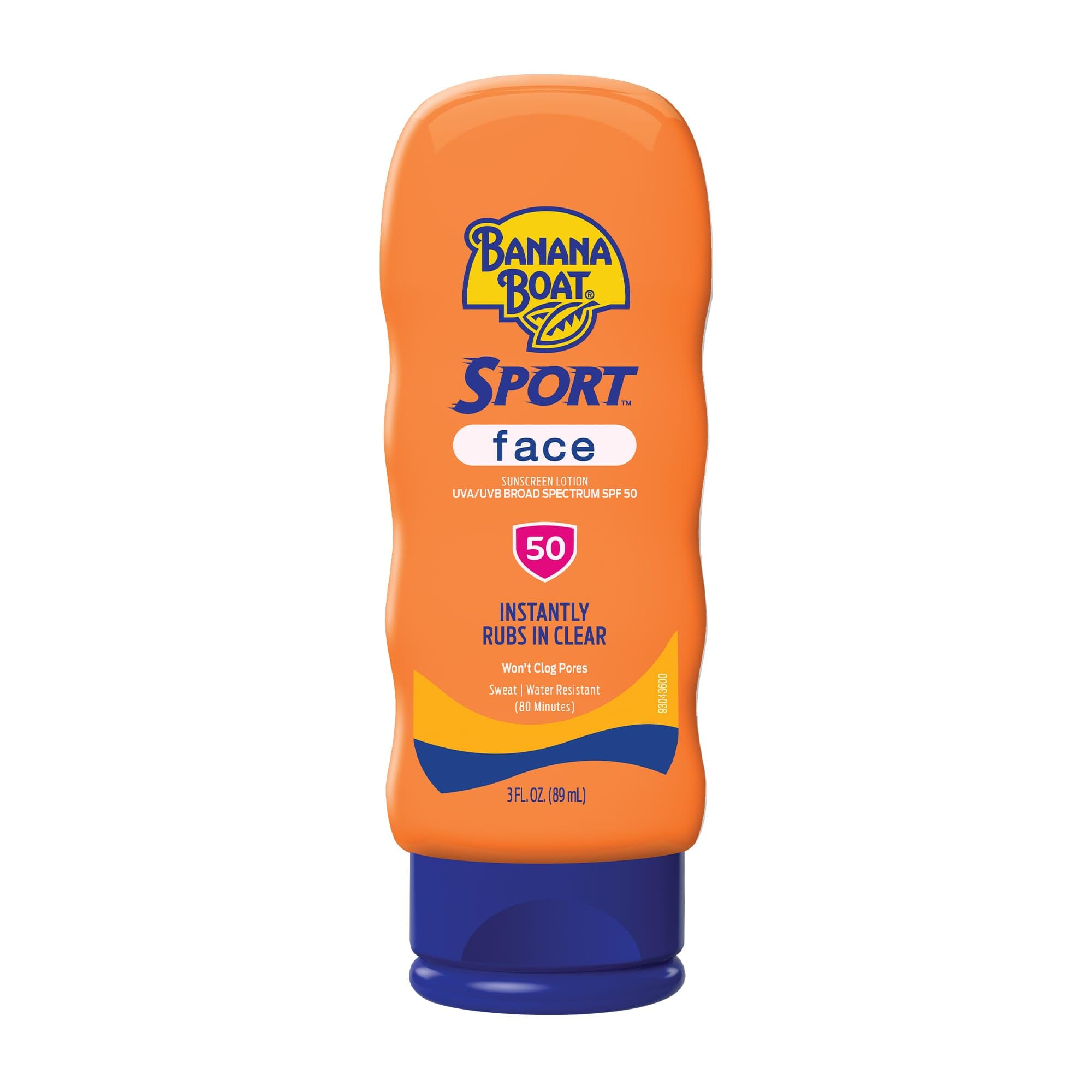 Banana Boat Sport Face SPF50: aplicación limpia en la piel para todos los tonos.