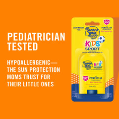 Banana Boat Sport Kids Stick SPF 50 textura suave y agradable al tacto.