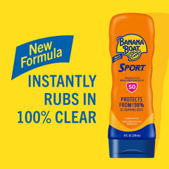 Banana Boat Sport SPF50, hidratación de 12 horas con ceramidas, aloe y vitamina E.