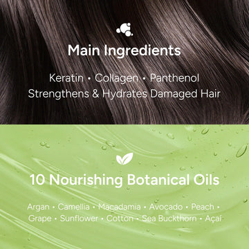 BANANAL complejo 12 aminoácidos para cabello más suave y retención de humedad.