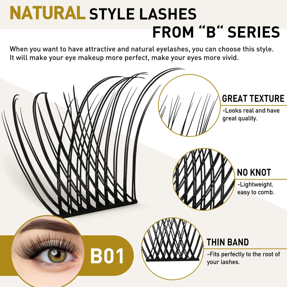 B&Qaugen clústeres de pestañas con efecto natural para looks diarios