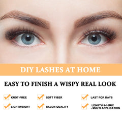 BandQaugen estilo natural a glam con longitudes ascendentes, efecto ojo gatuno.