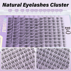 B&Qaugen Flora 0.3mm invisible band blends with natural lashes.