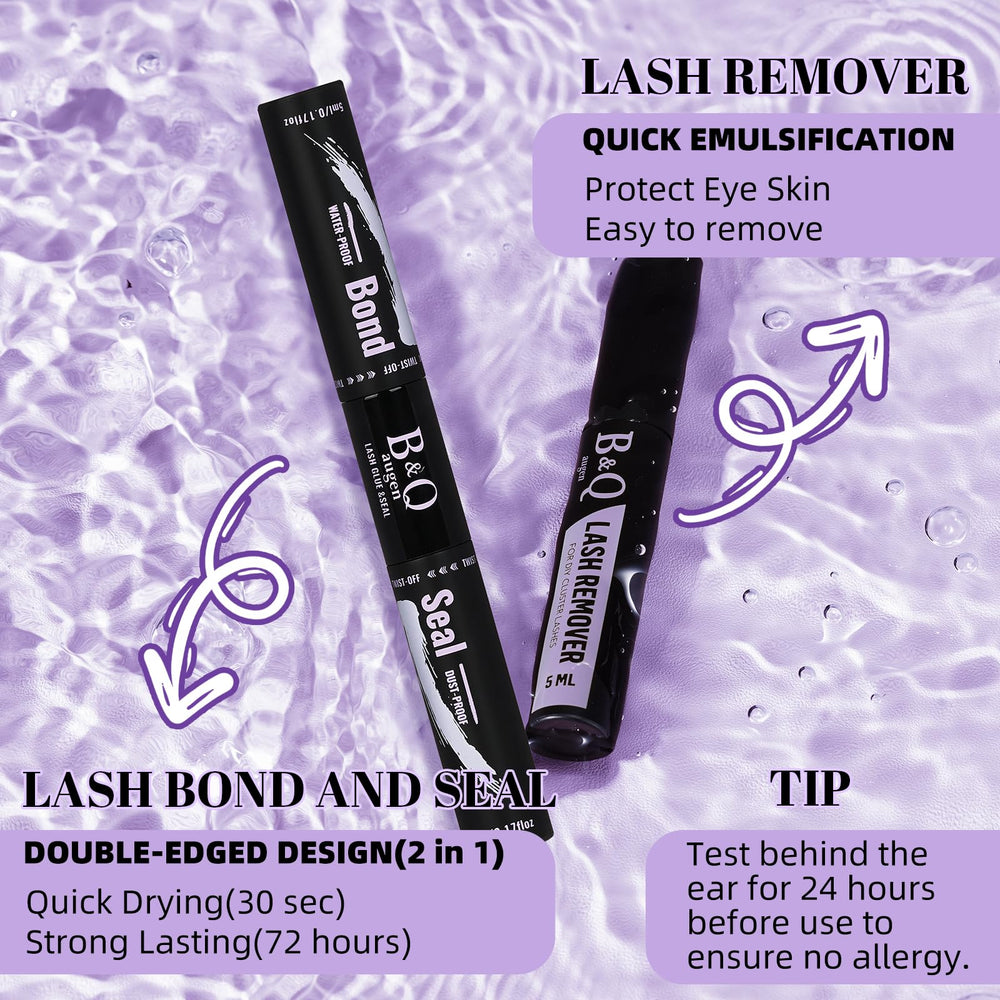 B&Qaugen Flora Lash Clusters Kit, textura suave para uso cómodo