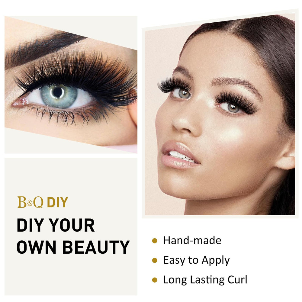 Efecto glam con conjuntos-pestañas-d-curl-14mm de B&Qaugen.