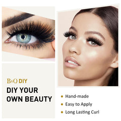 Efecto glam con conjuntos-pestañas-d-curl-14mm de B&Qaugen.