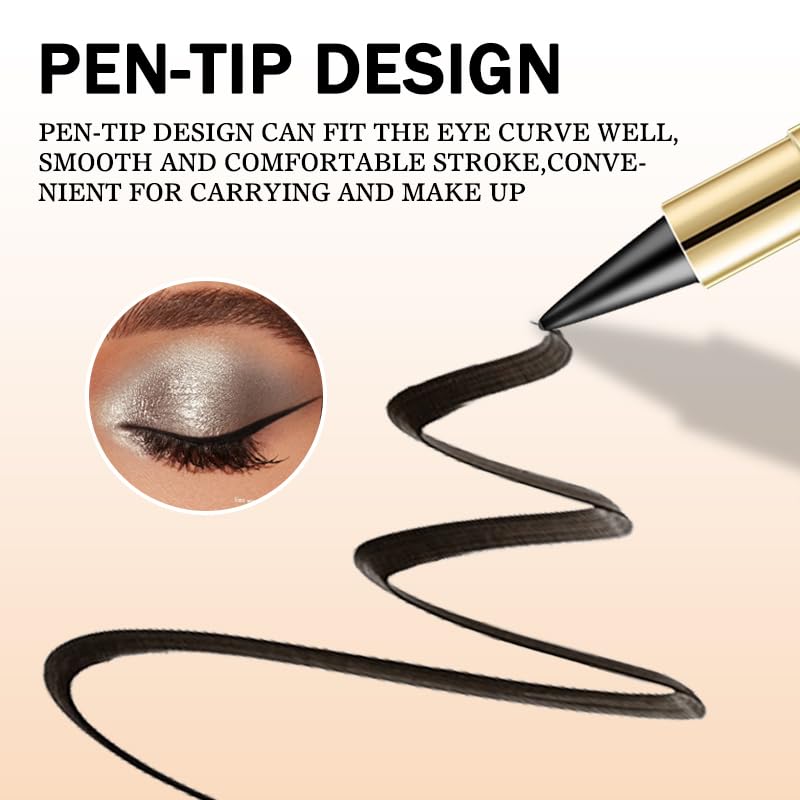 Bangfeng delineador negro ultr pigmentado con acabado mate para looks góticos.