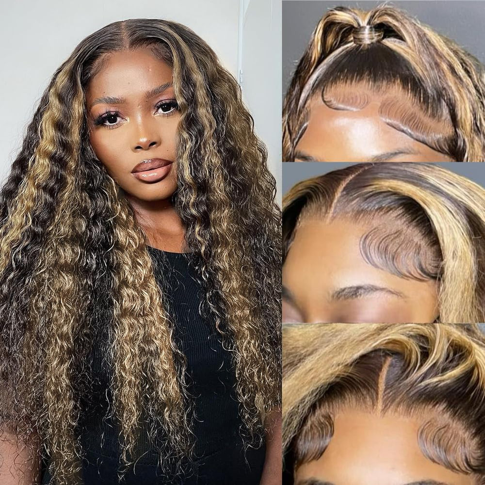 Bangjazz peluca onda profunda frontal 13x4 para look diario con volumen natural