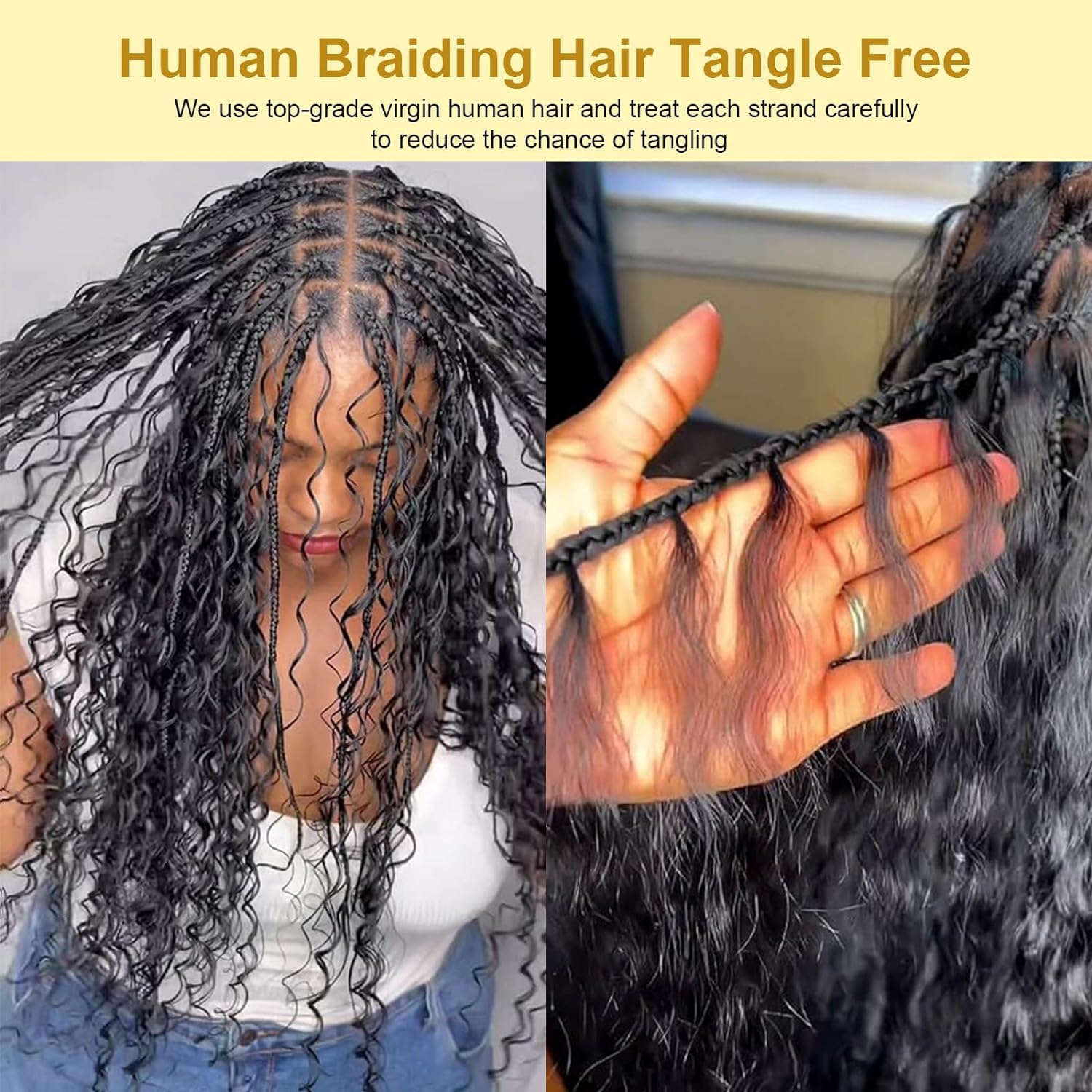 Bangxunk longitud variable 14–30 pulgadas para trenzas largas