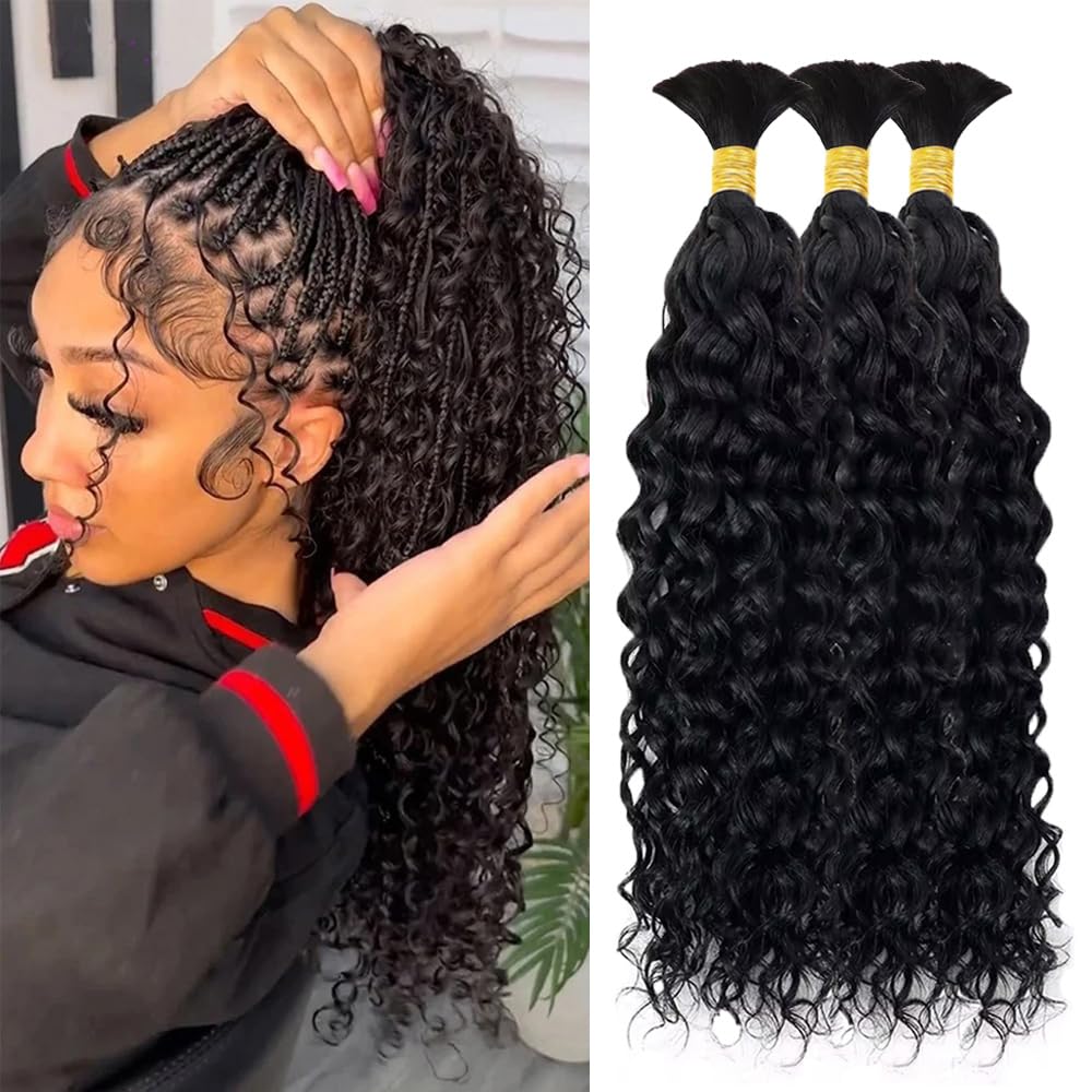 Bangxunk cabello para trenzas con rizo ondulado muestra textura suave para looks duraderos