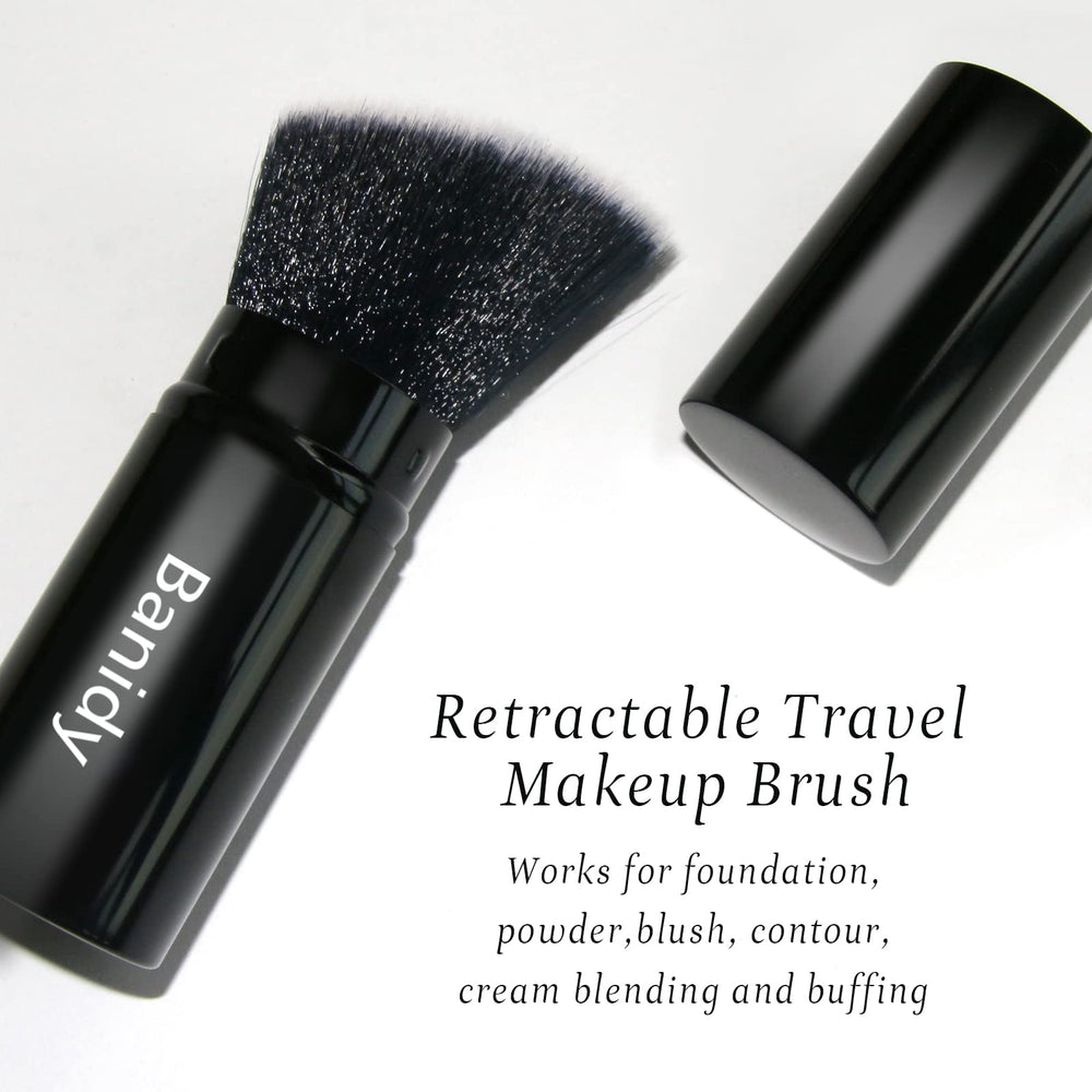 Banidy brocha kabuki multiuso, apta para crema, líquido o polvo.