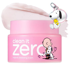 BANILA CO Clean It Zero Original Snoopy Edition bottle close-up for gentle makeup removal