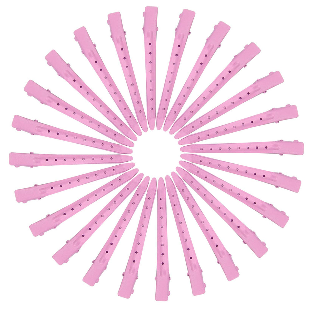 Pinzas metálicas rosadas resistentes a la oxidación para uso diario.