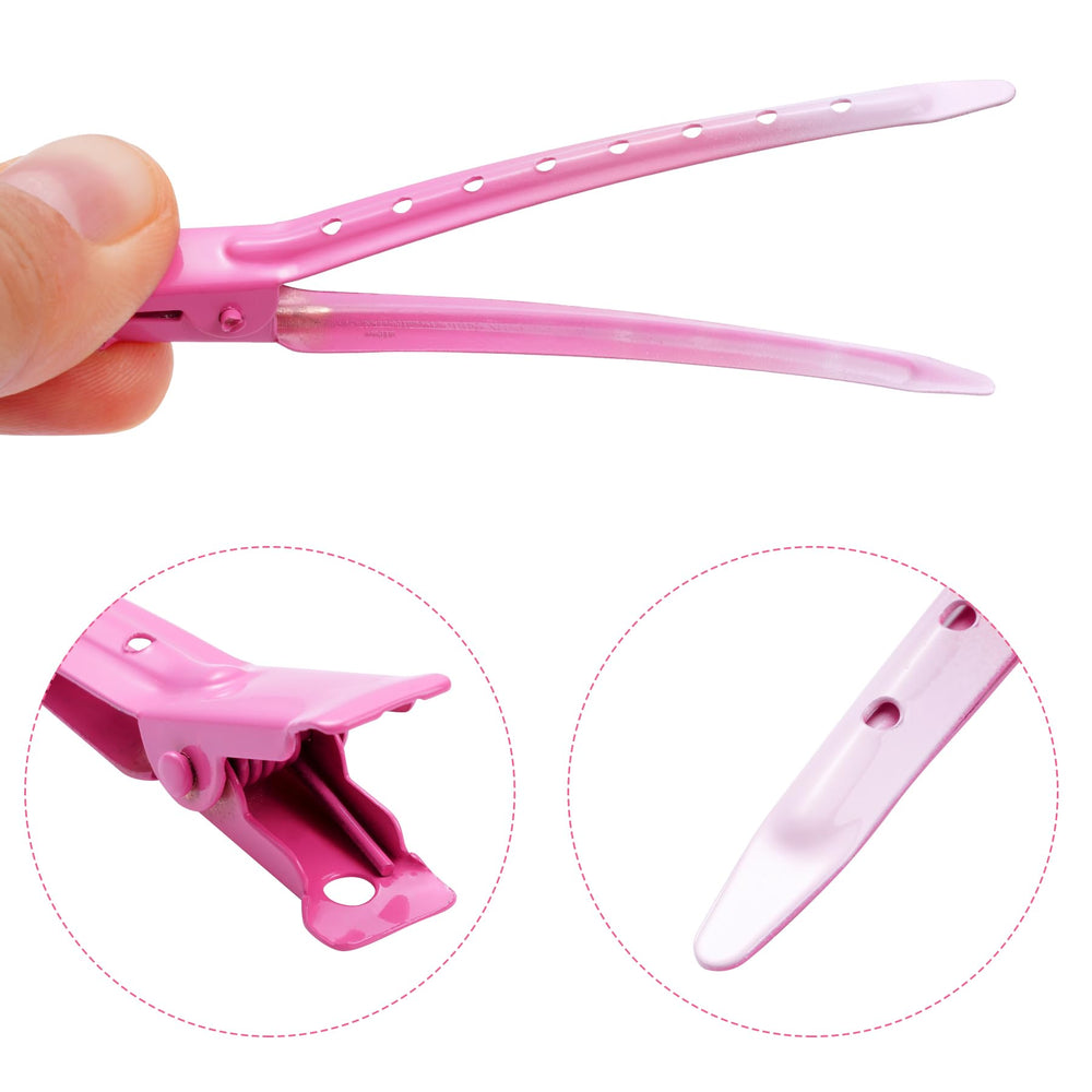 Conjunto de 24 pinzas Bantoye ganso rosa, ideal para salones y casa