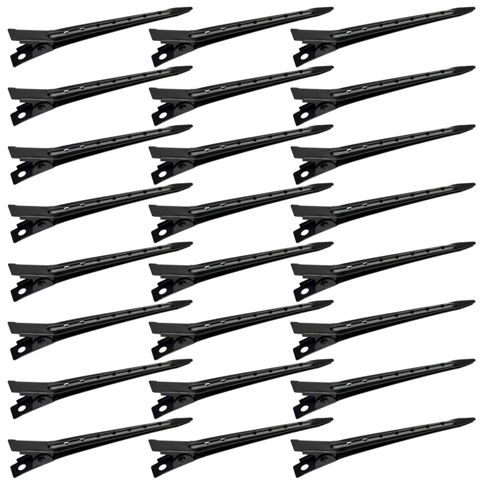 Pinza Bantoye de boca de pato de 7 cm en negro, ideal para seccionar el cabello.
