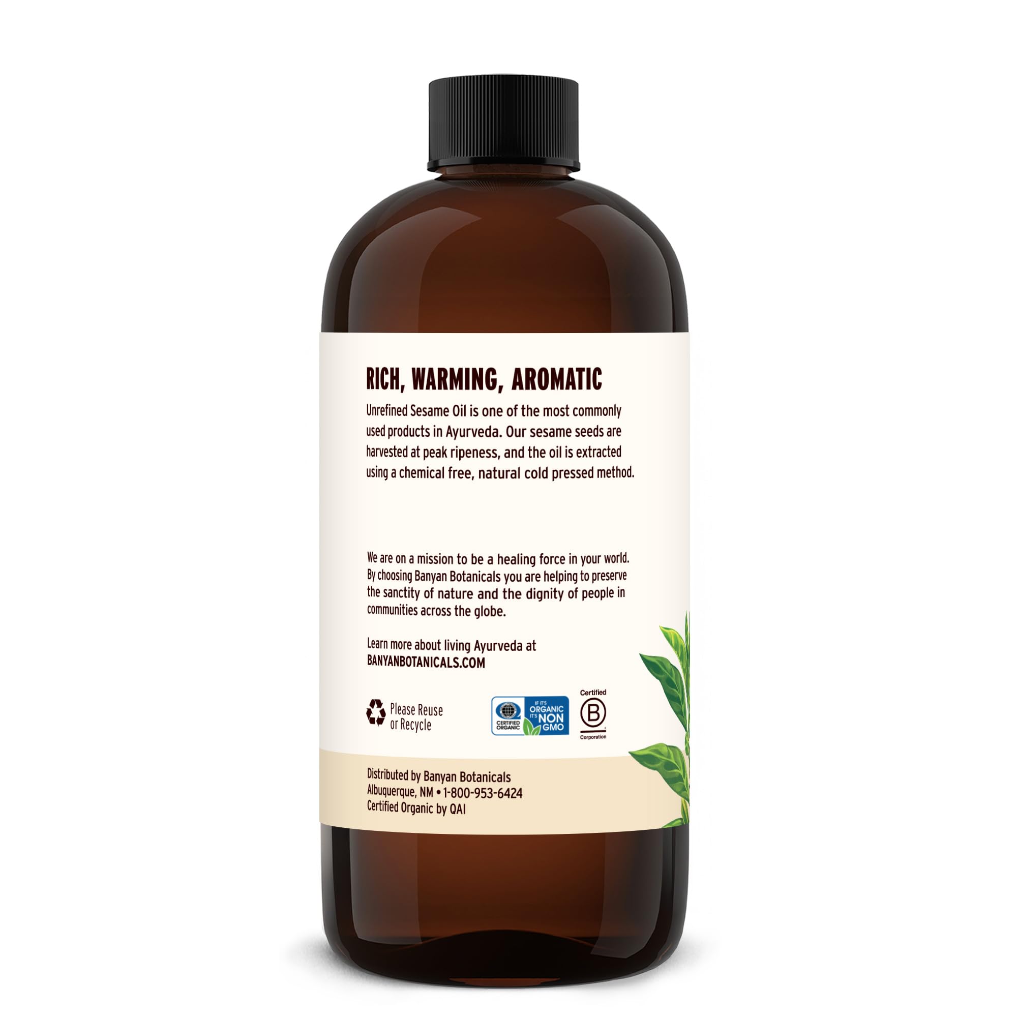 Banyan Botanicals huile sésame bio approvisionnement durable