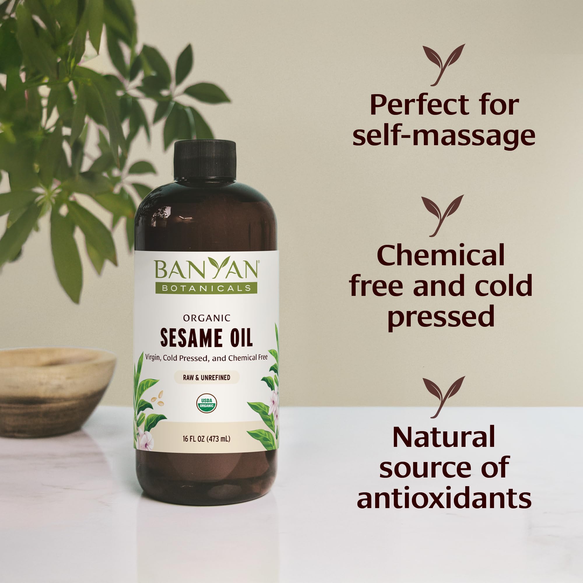 Banyan Botanicals huile sésame soin visage nettoyant doux