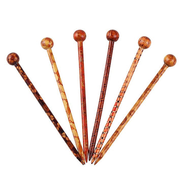 Baoblaze palillos de pelo de madera para accesorios de belleza japoneses.