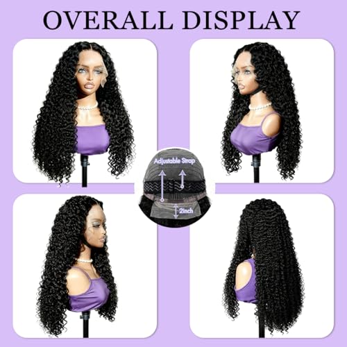 BaodanHair Peluca frontal humana brasileña 13x6 con rizo 280 densidad