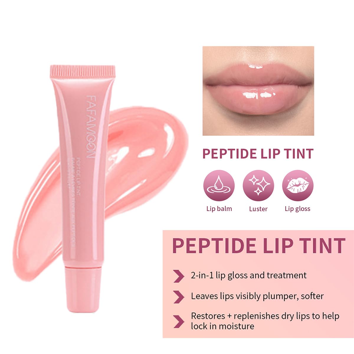 Baorder brillo labial efecto vidrio para un acabado intenso.