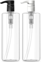 Bar5F botellas plásticas transparentes con bomba negra y blanca para uso diario.