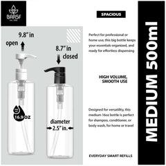 Dispenser de Bar5F con bomba para champú, diseño práctico para baño.