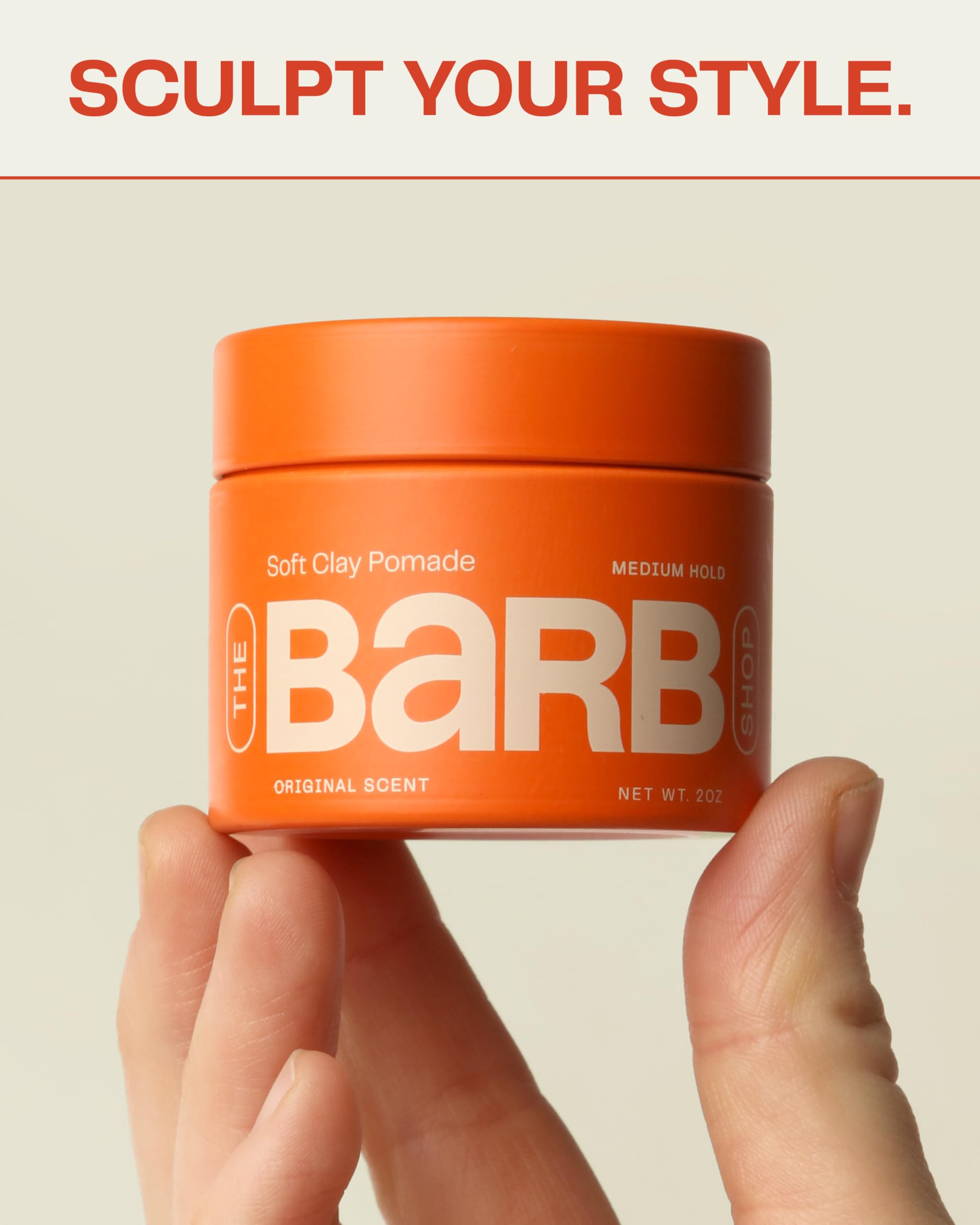 Barb Shop Pate Coiffante Argile Douce texture cremeuse pour une application facile