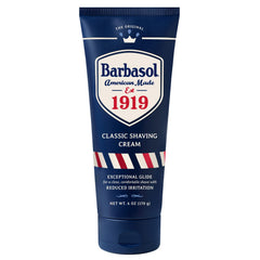Barbasol 1919 crema de afeitar ofrece deslizamiento ultra suave para un afeitado cómodo.
