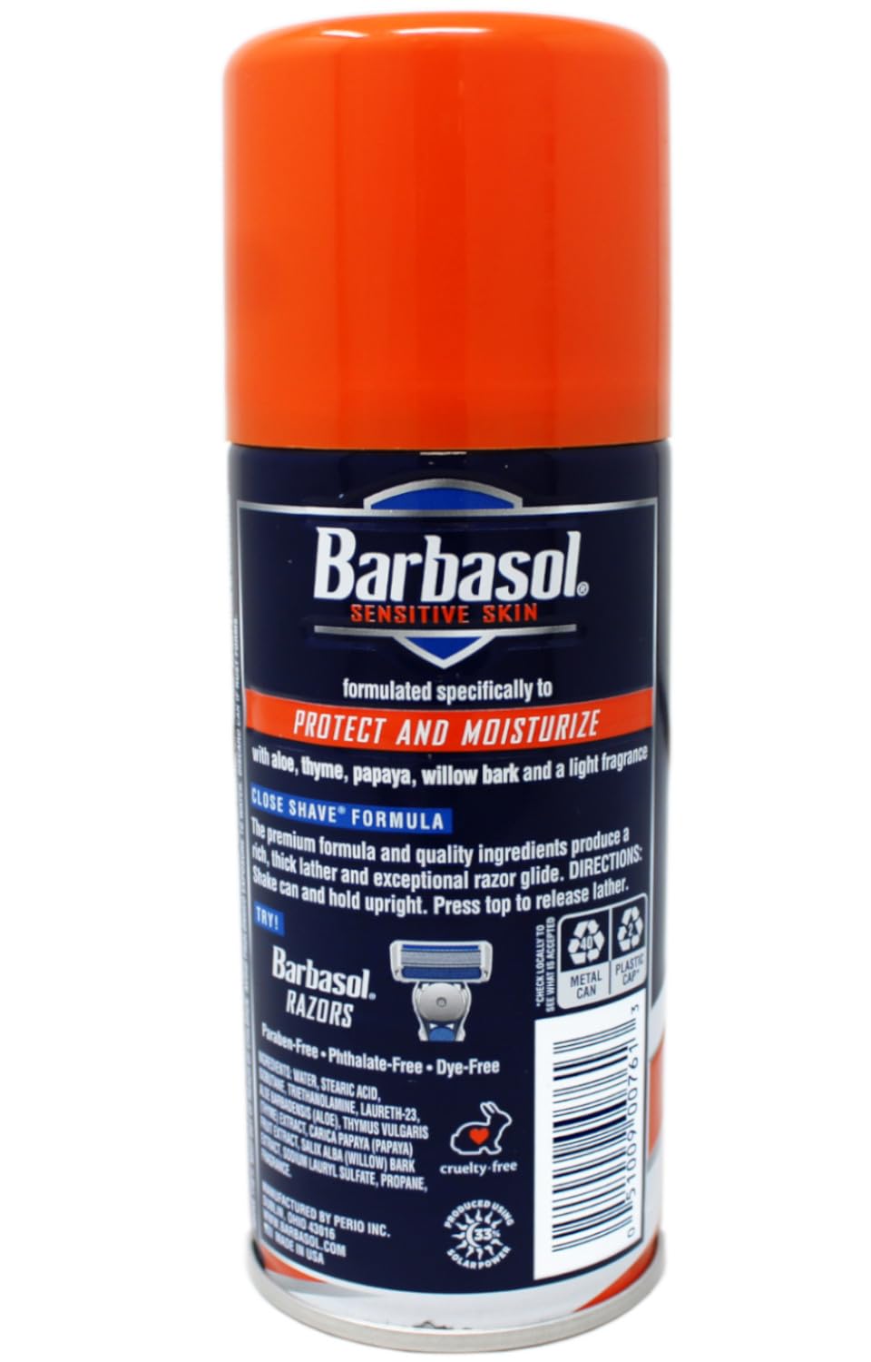 Espuma cremosa Barbasol cubre la piel y reduce fricción en el afeitado