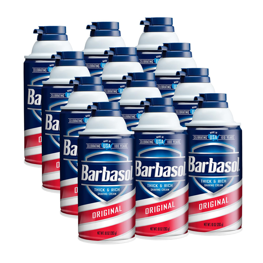 Barbasol Original crema de afeitar densa en frasco para afeitado suave.