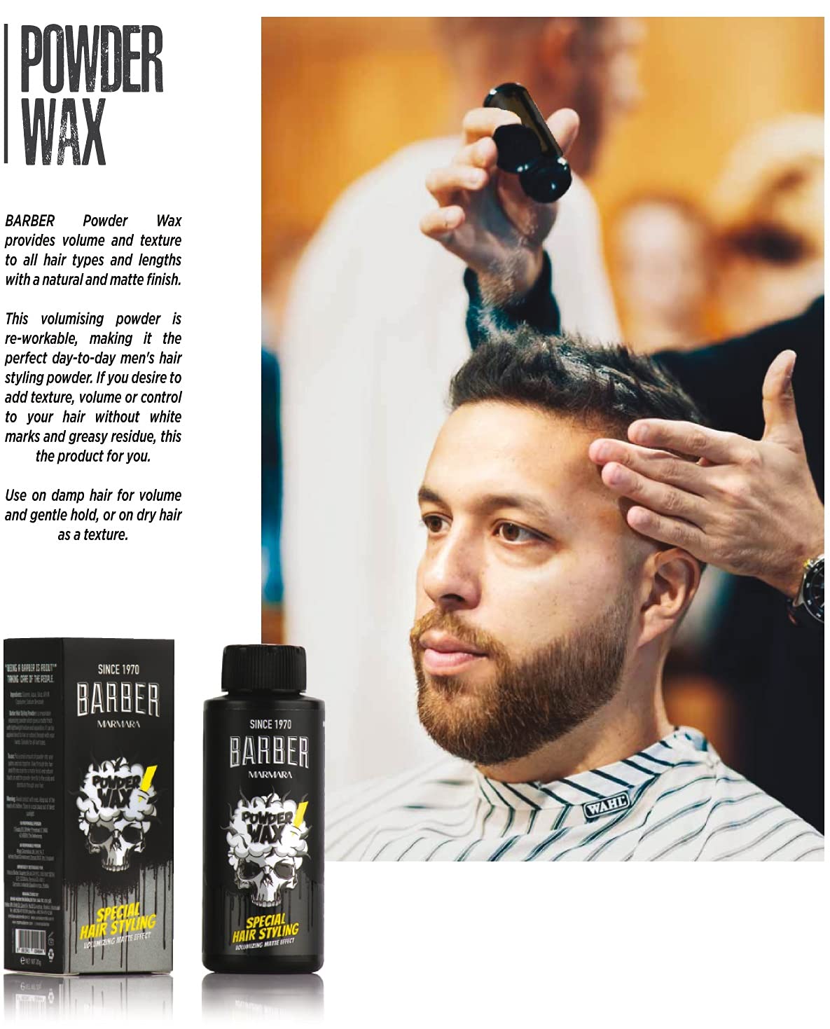 Barber Marmara Reestilado diario, facilidad para reformular el peinado durante el día.