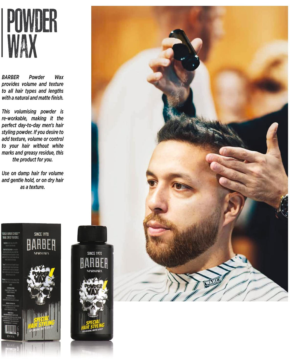 Barber Marmara Reestilado diario, facilidad para reformular el peinado durante el día.