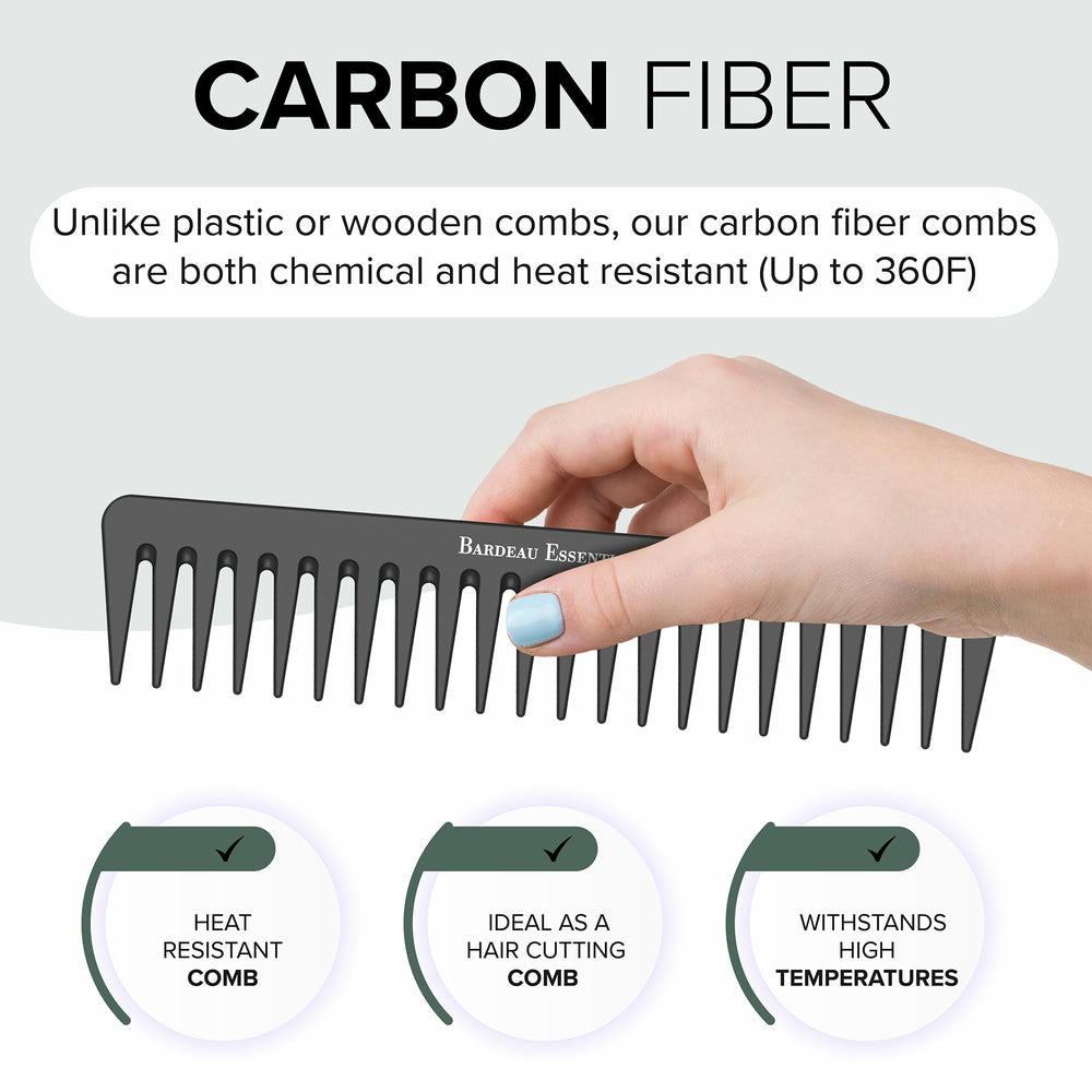 Peine para barba de fibra de carbono de Bardeau Essentials