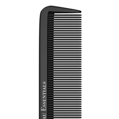 Bardeau Essentials tail comb in-use in barber studio for steady control.