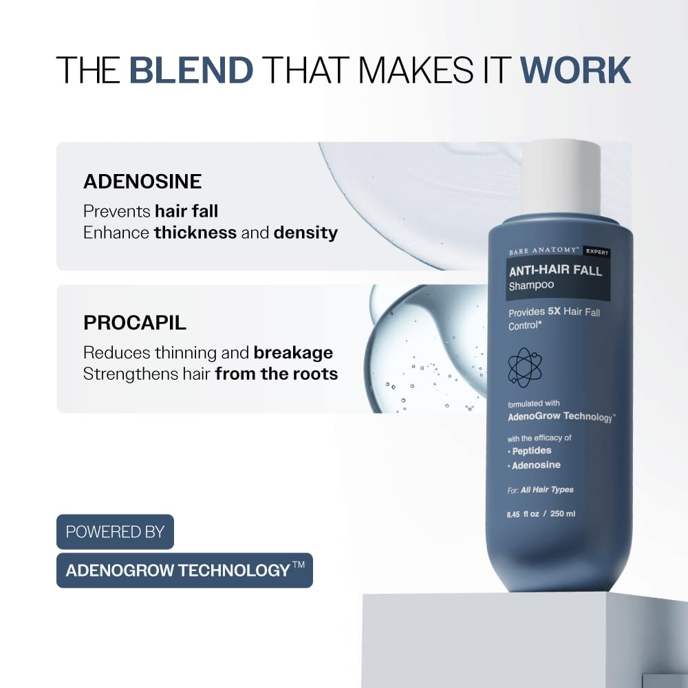 Bare Anatomy Anti-Caída champú: cabello brillando tras cada lavado.