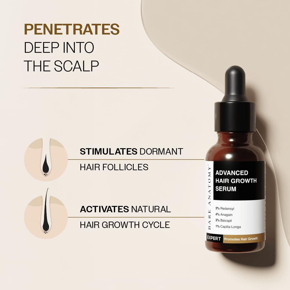 Bare Anatomy Serum se aplica en cabellos limpios para peinado suave.