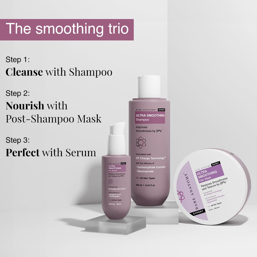 Bare Anatomy Champú Ultra Alisador uso diario para cabello encrespado.