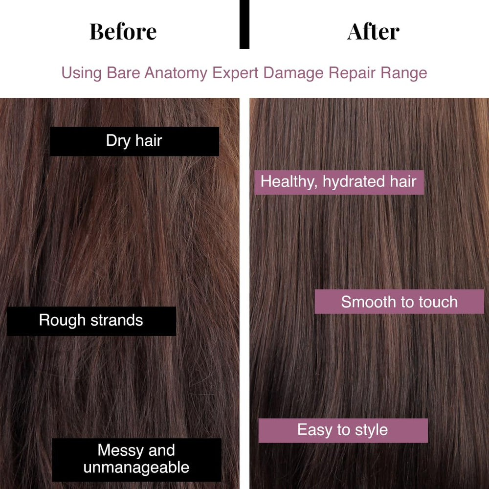 Bare Anatomy Champú Ultra Alisador protege contra humedad y calor.