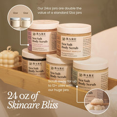 Bare Botanics textura de sal marina destaca exfoliación suave