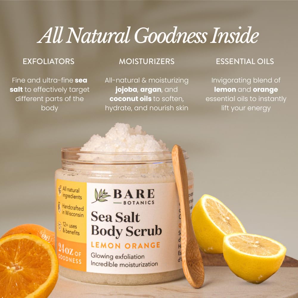Bare Botanics cucharita de madera incluida para medir y exfoliar