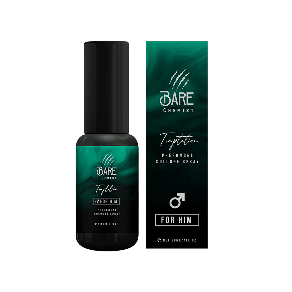 Bare Chemist Temptation: botella de colonia para hombre con aroma premium.