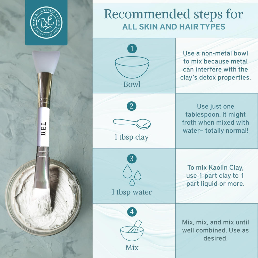 Bare Essentials Living bombas de baño con caolín para una experiencia relajante.