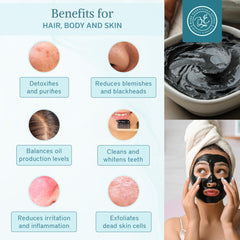 Bare Essentials Living mascarilla de barro para piel y poros, uso casero recomendado.