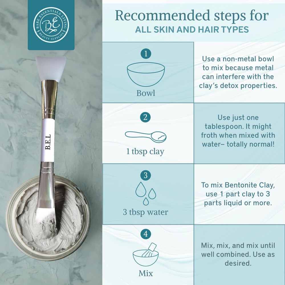 Bare Essentials Living utilisations beauté maison argile: masque, bain et soins polyvalents