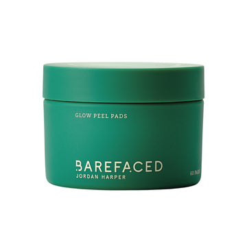 Barefaced Glow Peel Pads, empaque compacto, ideal para rutina diaria de exfoliación.