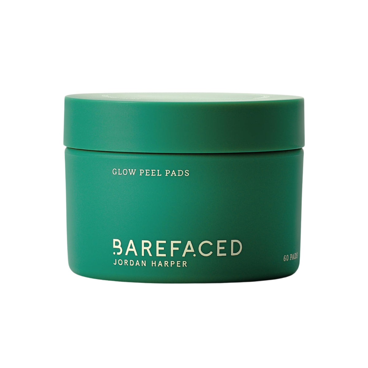 Barefaced Glow Peel Pads, empaque compacto, ideal para rutina diaria de exfoliación.