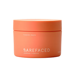 Barefaced Toning Pads en envase de 60 unidades para uso diario.