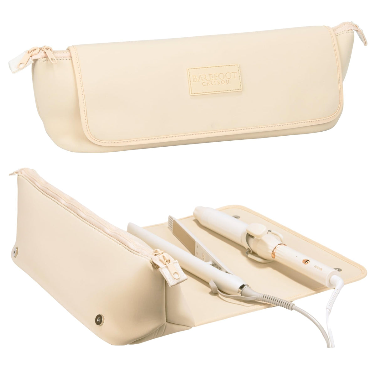 Barefoot Caribou: bolsa para herramientas capilares con diseño 2 en 1.